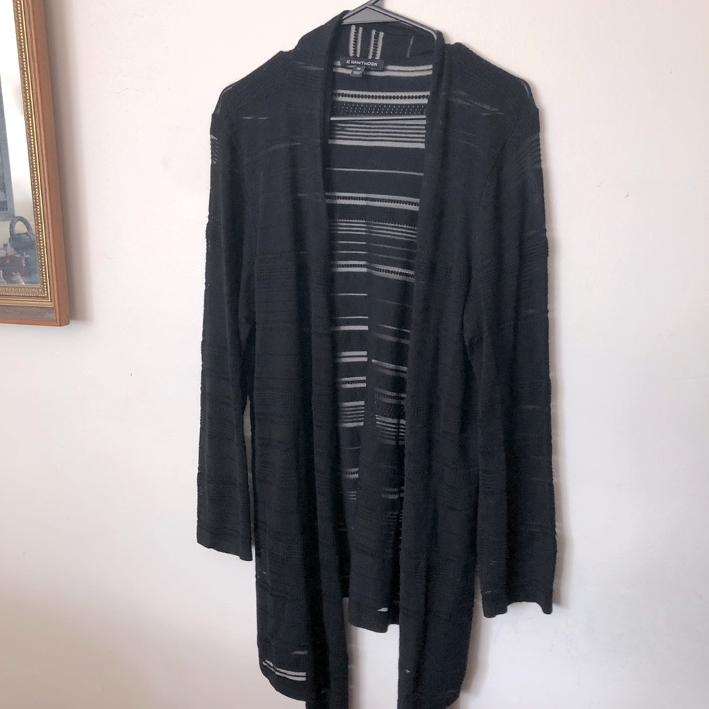 Black long cardigan